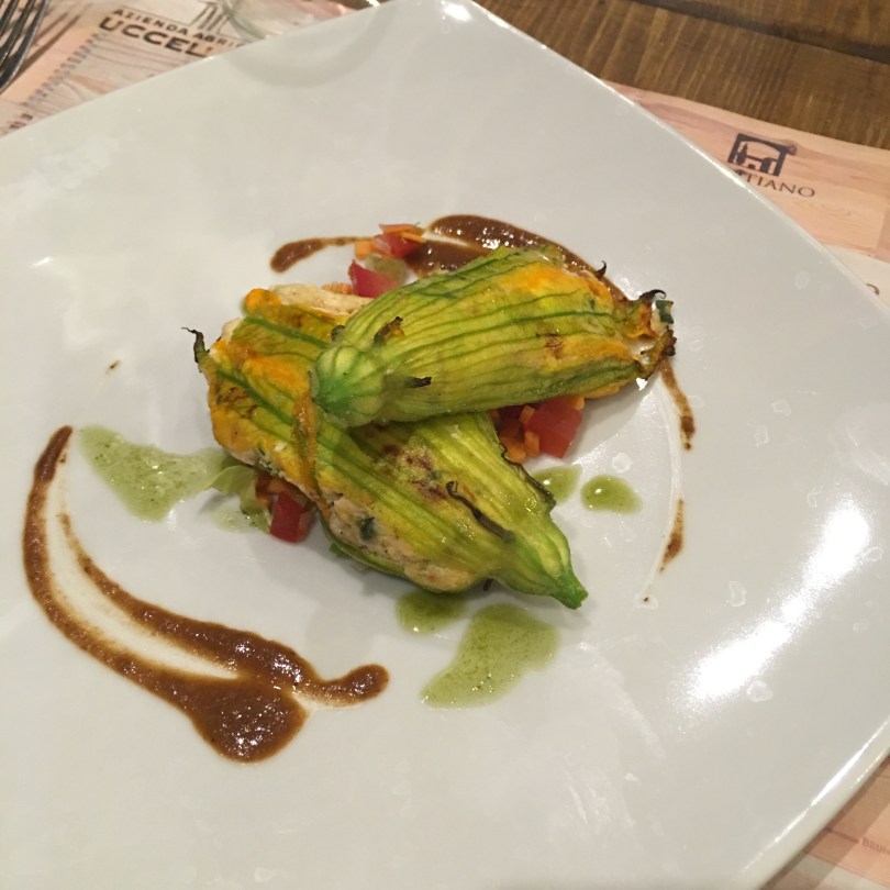 Zucchini flowers stuffed