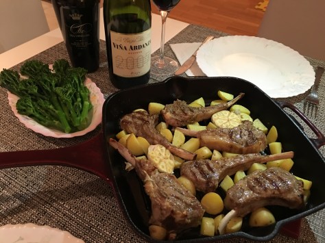 Lamb Cutlets with Roast Potatoes & Tenderstem Broccoli